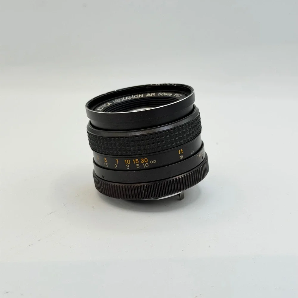 Konica Hexanon AR 50mm f1.7 Vintage Prime Manual Focus Lens Japan 55mm Filter